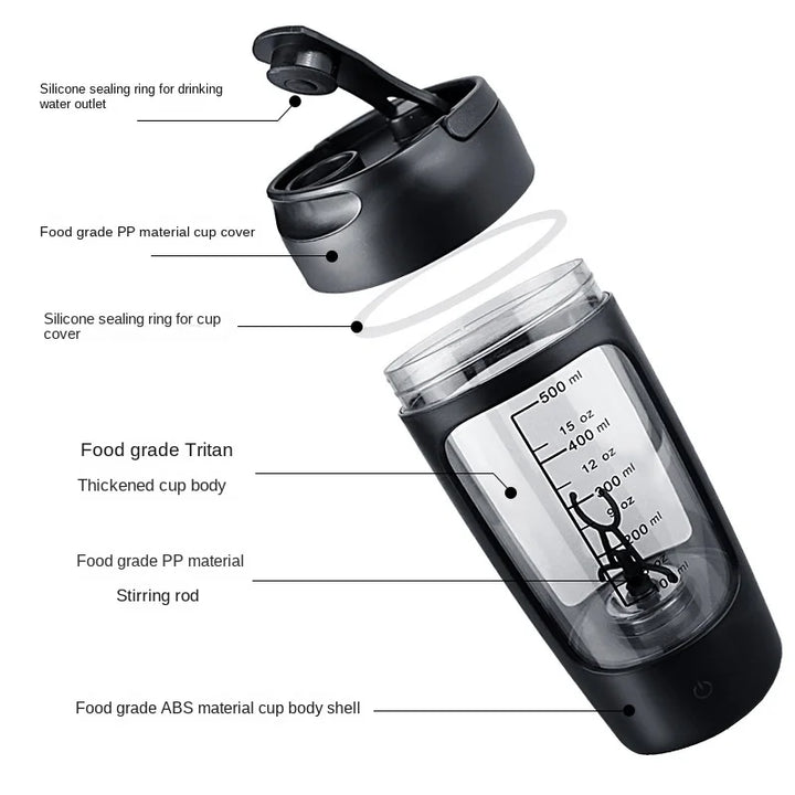 650ml USB Electric Protein Shaker Bottle